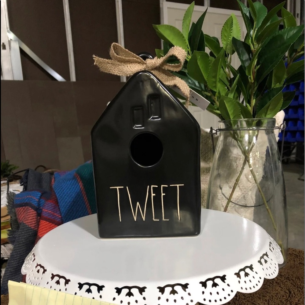 Rae Dunn Black TWEET Birdhouse